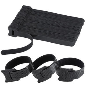 12x150mm auto-adesivo dupla face nylon à prova de fogo back-to-back gancho e laço cabos laços para casa escritório sala de aula organização - Product Image 5