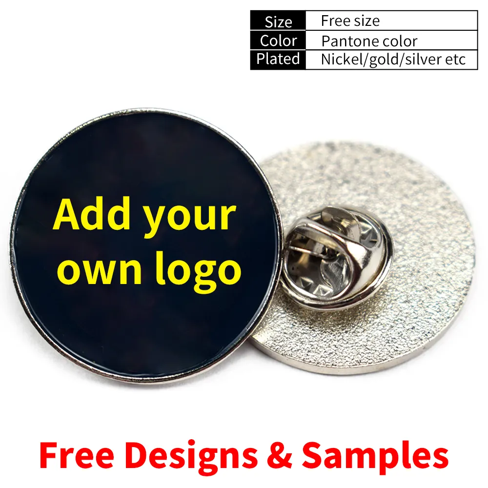 Custom enamel pin Brass Metal Pin Gold Plating Metal Crafts lapel pin badge