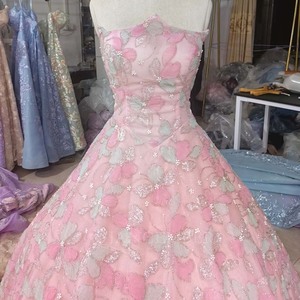 Lsany245 Vestido de Noche de Maternidad Moderno y Elegante, Estilo Princesa, Rosa Dulce, con Apliques 3D, de Lujo, con Cola de Capilla, ¡Gran Venta! - Product Image 3