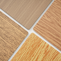 Panneau composite en aluminium à grain de bois de 4 mm/5 mm/6 mm, résistant aux intempéries, pour façade de villa