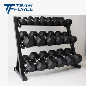 Wholesale Black <strong>Hexagonal</strong> <strong>Dumbells</strong> Pounds Cast Iron Vinyl Coated Hex Dumbbells Rubber - Product Image 6