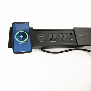 Prise de courant universelle dissimulée pour table de conférence, chargeur sans fil, connexion de table coulissante avec port de charge USB-C - Product Image 2