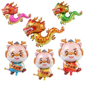 2025 Trung Quốc năm mới Lion Dance Foil Balloon dễ thương Rồng Đỏ giáng sinh lá nhôm phong cách Lễ Hội Mùa Xuân - Product Image 4