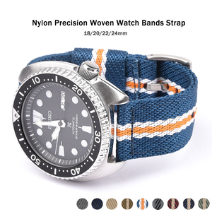 <span class=keywords><strong>Bracelet</strong></span> en nylon de haute qualité 18mm 20mm 22mm 24mm avec boucle à ardillon, bracelets de montre en nylon tressé, bracelets de montre en toile pour <span class=keywords><strong>Seiko</strong></span> - Product Image 4