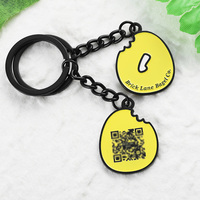 Llavero de Metal con Logotipo Personalizado para Regalo Publicitario Empresarial, Llavero Pequeño y Bonito de Aleación de Zinc Esmaltado, Anillo para Llaves Personalizado con Código QR