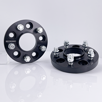 Nouvel espaceur de roue ET+ en alliage d'aluminium forgé 6061 T6 5x120.65 25MM CB72.56, adaptateur noir anodisé dur, centrage de moyeu, grade 10.9/12.9