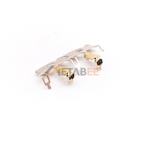 Connecteur femelle MHF4 pour câble noir de 0,81 mm, compatible HSC, terminal coaxial micro RF, 50 ohms, MHF4-CABLE, à sertir