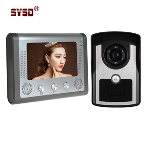 Gece görüş erişim kontrol sistemi ile yüksek çözünürlüklü kablolu Video kapı zili interkom kapı telefonu - Product Image 1