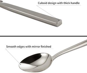 Ensemble de couverts de luxe en acier inoxydable doré, durable et écologique, cuillère, fourchette, couteau, résistant au lave-vaisselle, pour mariage et hôtellerie - Product Image 3
