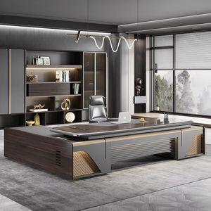 Fabrika Modern mobilya yönetici ofis masası MDF ofis masa yönetici siyah modern ofis masası - Product Image 4