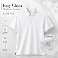 Camisa Polo de Viaje para Hombre JNEI, Manga Corta, Antiadherente, de Secado Rápido, Resistente a las Manchas de Sudor, para Viajes al Aeropuerto y de Negocios