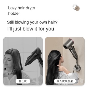 ที่แขวนหม้อและไดร์เป่าผมแบบติดผนังทรงกลมชั้นเดียวทันสมัย ทำจากอะลูมิเนียมคุณภาพสูง พร้อมที่ยึดสุญญากาศ ใช้งานได้โดยไม่ต้องใช้มือ - Product Image 4