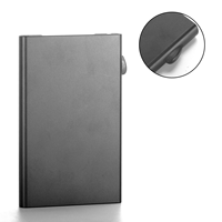 Kotak Kartu RFID Pop Up dengan Perlindungan NFC, Bahan Aluminium Alloy, Sampel Gratis