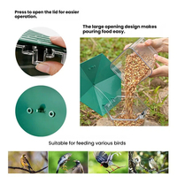 Mangeoire à oiseaux suspendue télescopique pliable avec ports anti-évasion, écologique et durable, pour jardin et cour