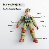 Figura de acción militar transfronteriza de 10 cm con articulaciones desmontables, soldado móvil de plástico con armas de juguete para niños