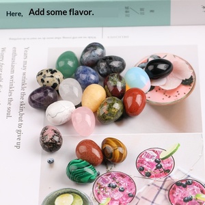 Piccolo Cristallo Naturale di Lapislazzuli, Occhio di Tigre, <span class=keywords><strong>Giada</strong></span> 20x15mm, Pietra <span class=keywords><strong>Grezza</strong></span> a Forma di Uovo, Ornamento per Casa, Regalo Lucidato per Pasqua - Product Image 2