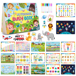Libro Sensorial Novedoso Transfronterizo para Educación Temprana, Juguete de Rompecabezas Educativo, Libro de Actividades para Niños con Papel Reutilizable, Caja de Colores - Product Image 6