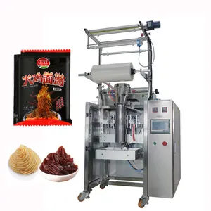 Automatic 4 Sides Seal Sauce Vegetable Oil Sachet Packing Machine Liquid Paste Packing Machine