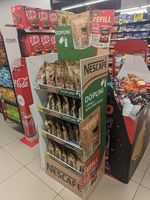 Présentoirs de supermarché en carton pour supports de présentation POP pour aliments, noix, biscuits, chips, bonbons et snacks