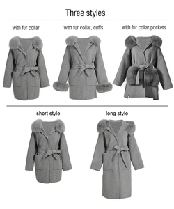 <span class=keywords><strong>Cappotto</strong></span> Invernale Jxwatcher in Cashmere, Trench in Lana <span class=keywords><strong>a</strong></span> Doppio Strato con Cappuccio in Vera Pelliccia di Volpe, <span class=keywords><strong>Cappotto</strong></span> Lungo in Lana Stile Europeo per Donne - Product Image 6