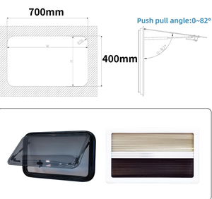 Ventana Abatible <span class=keywords><strong>para</strong></span> Autocaravana, Ventana Acrílica Abatible hacia Afuera, Marco Interior Plegable, Tamaño Opcional, Accesorios <span class=keywords><strong>para</strong></span> Autocaravanas, <span class=keywords><strong>Ventanas</strong></span> <span class=keywords><strong>para</strong></span> Campers - Product Image 4
