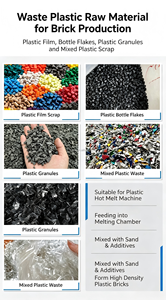 Machine à fusionner les déchets plastiques à économie d'énergie avec contrôle <span class=keywords><strong>numérique</strong></span> de la température pour la fabrication de blocs de pavés en plastique - Product Image 3