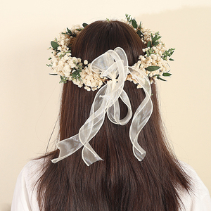 Vente en gros d'accessoires pour <span class=keywords><strong>cheveux</strong></span> avec ruban ajustable couronnes et guirlandes de <span class=keywords><strong>fleurs</strong></span> <span class=keywords><strong>séchées</strong></span> pour décorations murales de mariage et accessoires de tir - Product Image 6