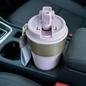 Mug de voyage isotherme en acier inoxydable 17oz à double paroi avec couvercle de bouteille d'eau et paille, anti-fuite, pour café - Product Image 2