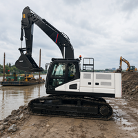 Excavatrices moyennes certifiées Euro V de 22 tonnes, profondeur de creusement maximale, machine de creusement sur chenilles