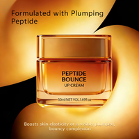 Crème Peptide Bounce avec Acide Hyaluronique & Vitamines C, Essence de Glycérine, Soin de Nuit pour la Peau des Femmes, Marque Privée