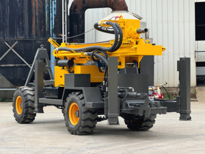 Trivella Portatile su Ruote per Pozzi d'Acqua, Profondità 260m, Motore Diesel 8T con Martello DTH e Pompa Fango per Perforazione su Roccia Dura - Product Image 5