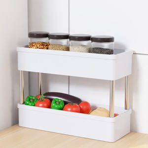 Duurzaam Plastic Opslagplank Met Wielontwerp En Kunststof-Kies Uit 2 Of 3 Of 4 Lagen Voor Maximale Opslag - Product Image 2