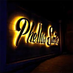 Vàng màu backlit Led đăng ký tùy biến kim loại Acrylic LED ánh sáng dấu hiệu Halo lit ánh sáng lên chữ số <span class=keywords><strong>signage</strong></span> 3D kinh doanh Logo - Product Image 5