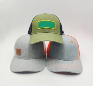 Fabricante de gorras de camionero, gorra de malla personalizada, gorra deportiva trasera de 6 paneles con parches de logotipo bordado personalizado para hombre, ajustable en dos tonos - Product Image 3