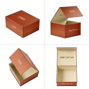 Boîte cadeau magnétique de luxe en terre cuite, expédition à plat, fermeture magnétique, pour cadeaux gastronomiques et cosmétiques de luxe - Product Image 3