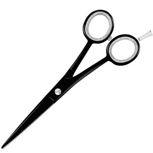 กรรไกรตัดผมมือขวา สแตนเลสอย่างดี คมกริบ ด้ามจับยางตรง คุณภาพสูง - Product Image 5