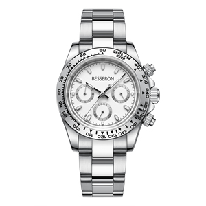 Montre Chronographe Sportive de Luxe pour Homme à Quartz, Logo Personnalisé, Étanchéité 5 ATM, Boîtier Multifonctionnel en Caoutchouc, Cuir et Alliage, Design Tendance - Product Image 5