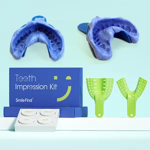 Benutzer definierte Snap Veneers Zahn ausrichtungen Green Tary Kiefer ortho pä dische Zähne Grill form Material Dental Impression Kit für die Herstellung von Goldzähnen