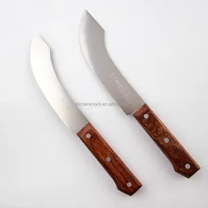 Cuchillo de cocina alemán para matar carne, cortador de verduras Tang completo, 2 unidades