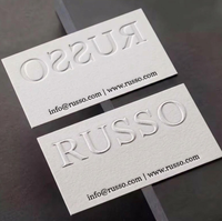 Cartes de visite 3D gaufrées 300 g/m² 40PT, en coton épais non couché, personnalisées, avec étiquettes suspendues de luxe imprimées en relief