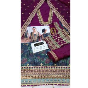 Handmade Salwar Kameez Suit Designer Indian Pakistani Art Silk Suit Punjabi Dress Material Party Wear Wedding - Product Image 2