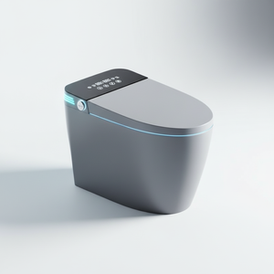 Toilette intelligente en céramique entièrement automatique pour usage domestique, commande vocale, chauffage instantané, fixation au sol, buse autonettoyante, <span class=keywords><strong>sans</strong></span> réservoir d'<span class=keywords><strong>eau</strong></span> - Product Image 1