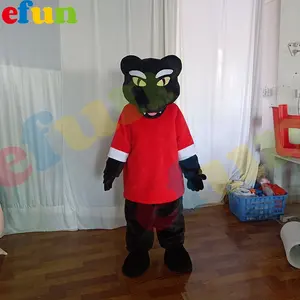 Efun adedi 1 adet özel çita leopar maskot kostümleri yetişkin karikatür kürk peluş panter karakter maskot kostüm satılık