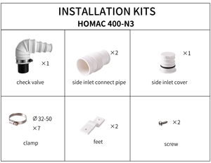 HOMAC 550-N3 (550W) <span class=keywords><strong>Pompe</strong></span> <span class=keywords><strong>de</strong></span> lavage et <span class=keywords><strong>de</strong></span> broyage 2 en 1 pour <span class=keywords><strong>sous</strong></span>-<span class=keywords><strong>sol</strong></span> et cuisine - Product Image 5