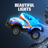 Voiture télécommandée à dérive, jouet RC de course tout-terrain à grande vitesse avec forme de requin et lumière