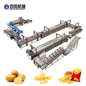 Industrial Automatic Half Fried Frozen French Fries <b>Production</b> <b>Line</b> Fresh Potato Chips Frying French Fries Machine Price - Product Image 1