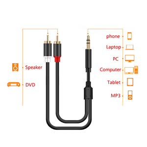Para altavoz de teléfono móvil, cine en casa, HDTV, USB tipo C, 3,5mm a 2 RCA, <span class=keywords><strong>Cable</strong></span> - Product Image 2
