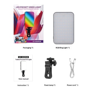 <span class=keywords><strong>Lampe</strong></span> de poche RVB multicolore pour conférences vidéo, téléphone portable, <span class=keywords><strong>selfie</strong></span> en direct, batterie rechargeable - Product Image 6