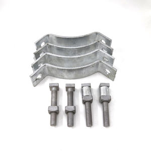 Регулируемый электрический зажим для крепления к столбам, оцинкованный горячим способом, стальной обжимной хомут для оптоволокна - Product Image 4