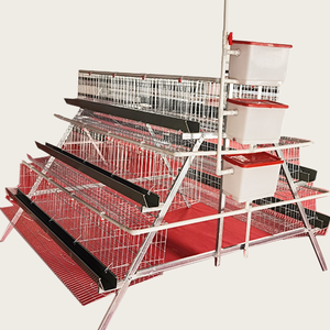 Cage à poulets de type A en fil métallique résistant à la rouille, cage à étages, équipement durable pour l'élevage - Product Image 6